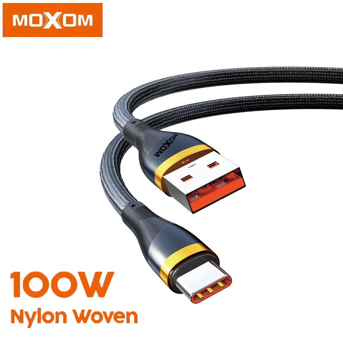 كابل بيانات Moxom Auto Power OFF QC3.0 Type C MX-CB120