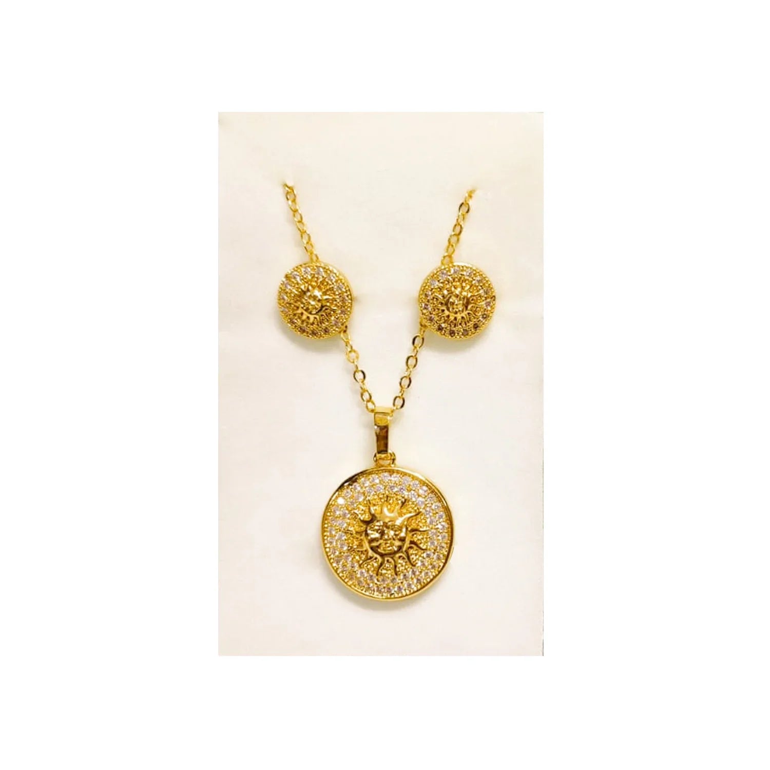 Korean Style Golden Stainless Steel Jewelry Set - FJ4224