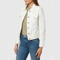 Women's White Classic Denim Jacket