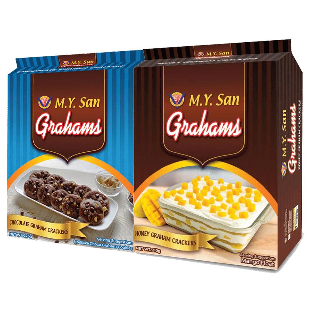 M.Y. San Grahams Chocolate & Honey Graham Crackers - 225g + 210g (Offer)
