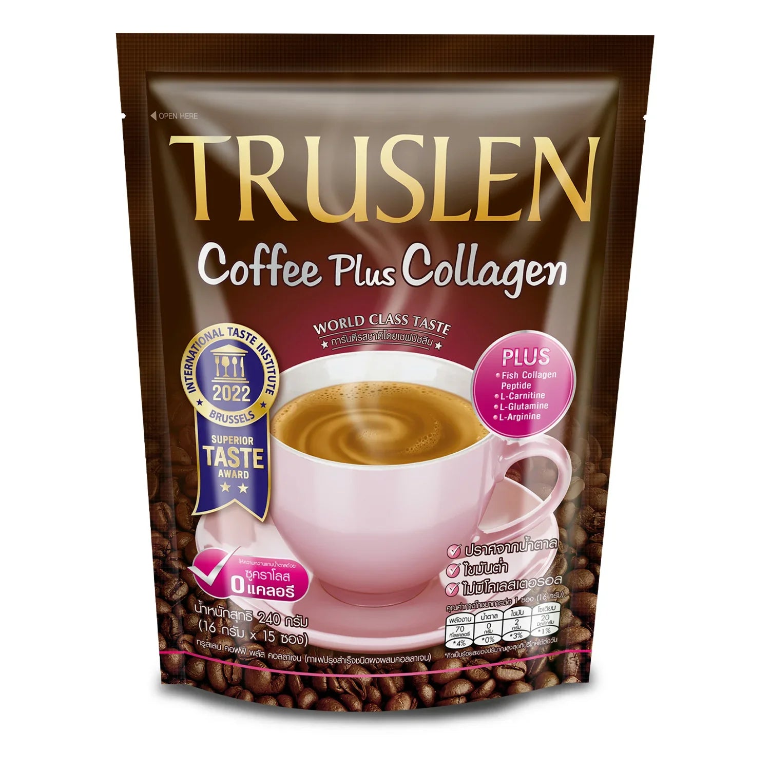 Truslen Coffee Plus Collagen - 16g × 15 Sticks (240g)