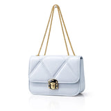 Women's Quilted Crossbody Bag with Gold Chain Strap - B102