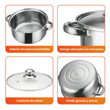 Stainless Steel Ware Stock Soup Pot 10 Pcs Set