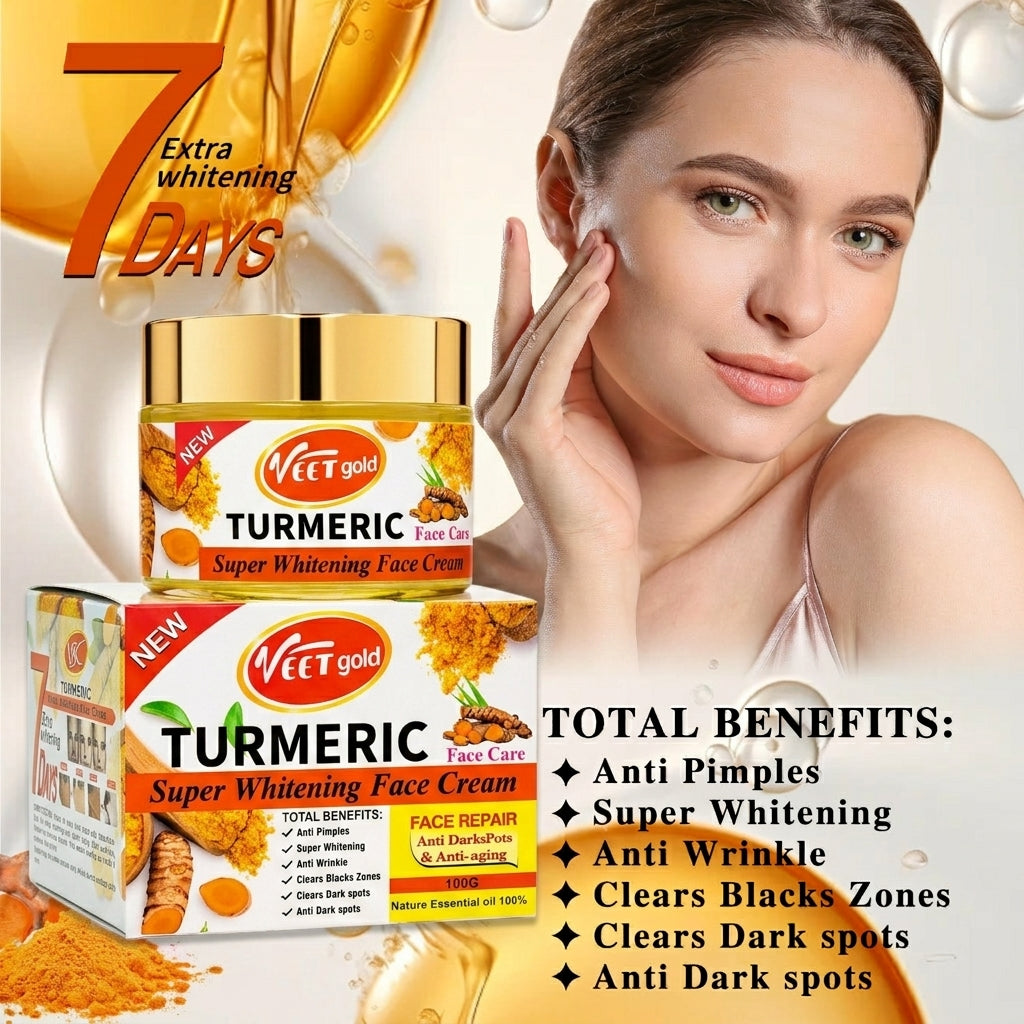 Veet Gold Turmeric Super Brightening Face Cream - 100g