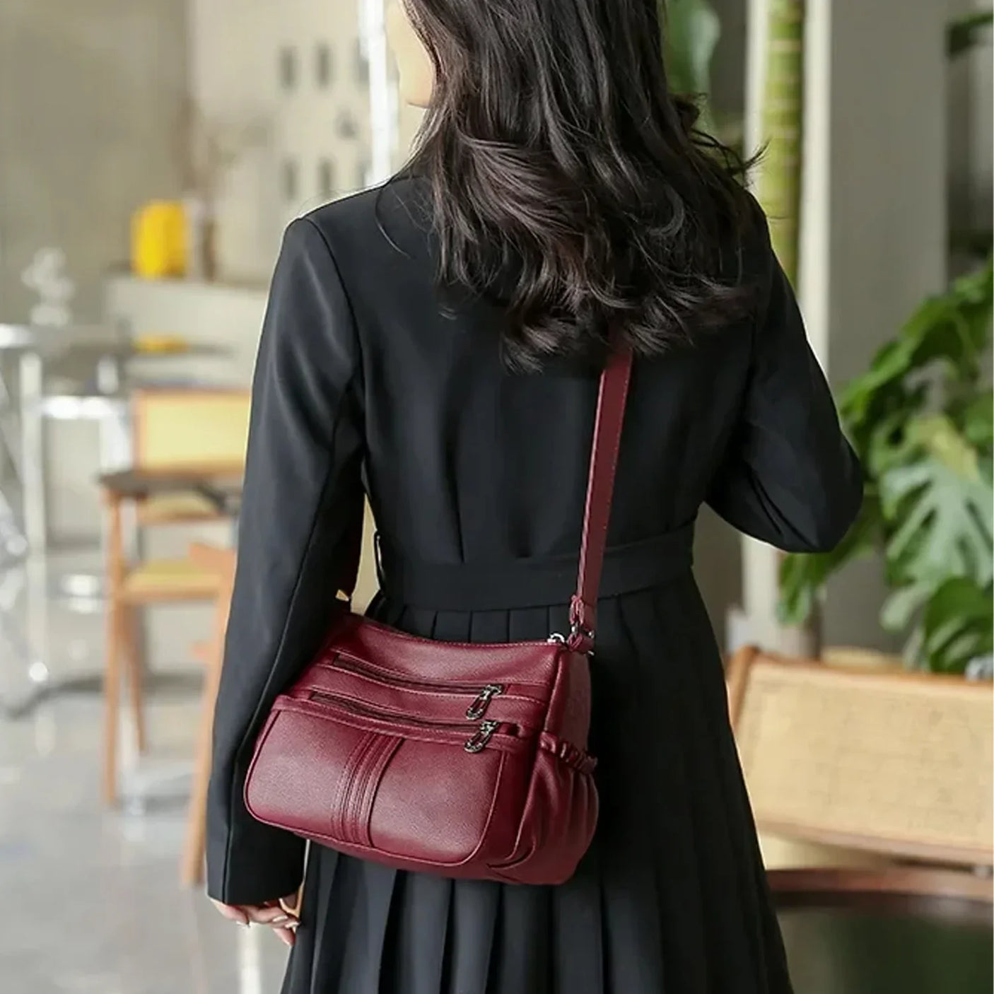 Vintage Lightweight Crossbody Bag - 8601-1