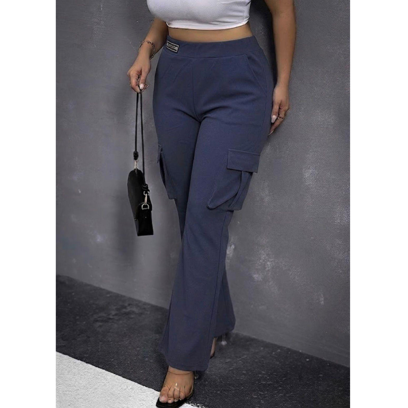 Women's Regular Fit Cargo Pant HY-6-35#