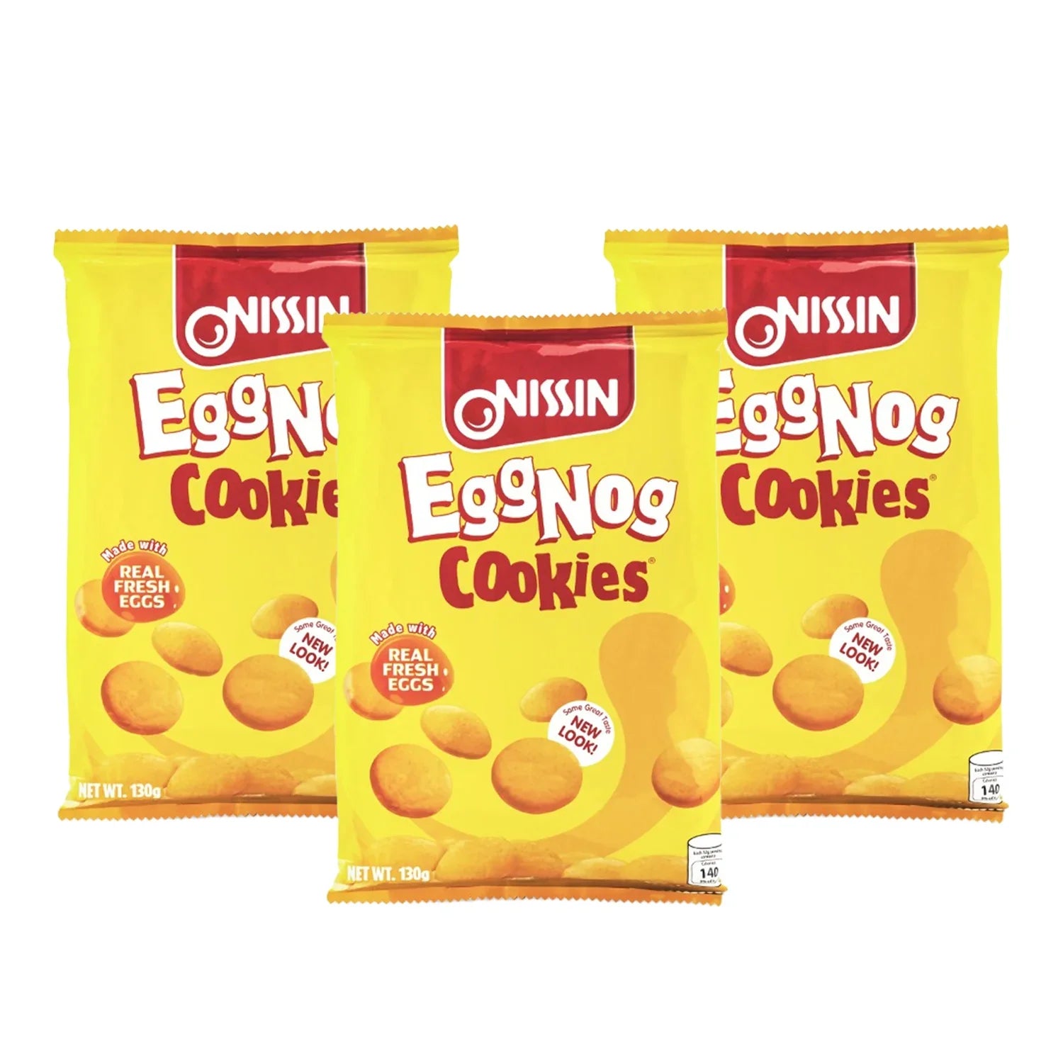Nissin Eggnog Cookies 130gm × 3 Pcs