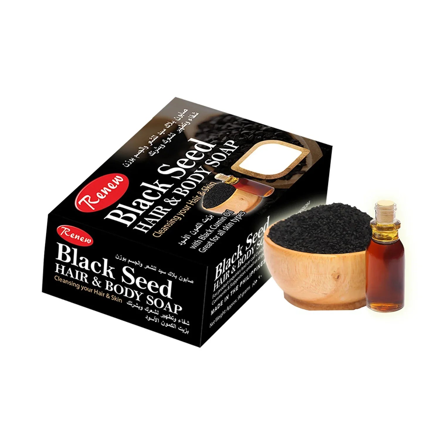 Renew Placenta Black Seed Hair & Body Soap - 90g