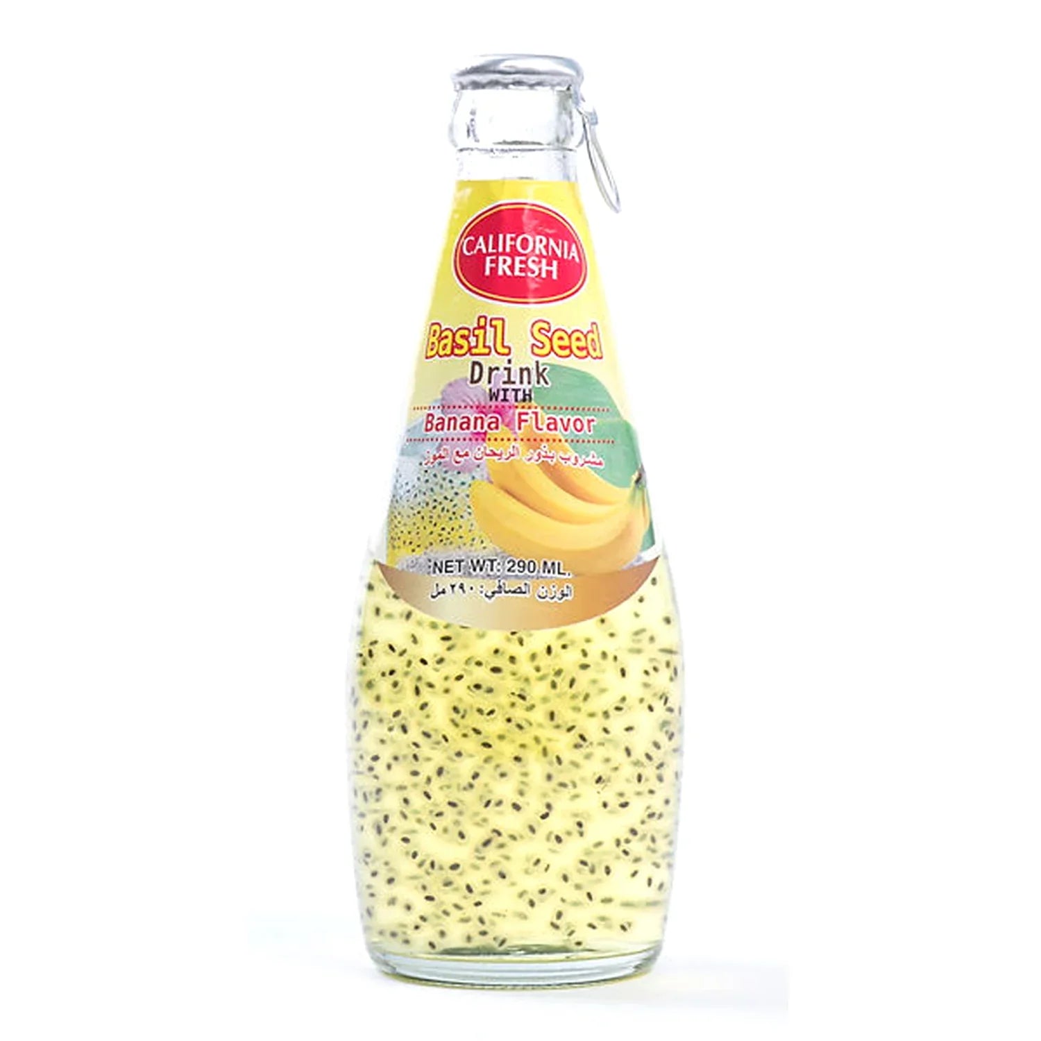 California Fresh Basil Seed Drink With Banana Flavor - 290ml