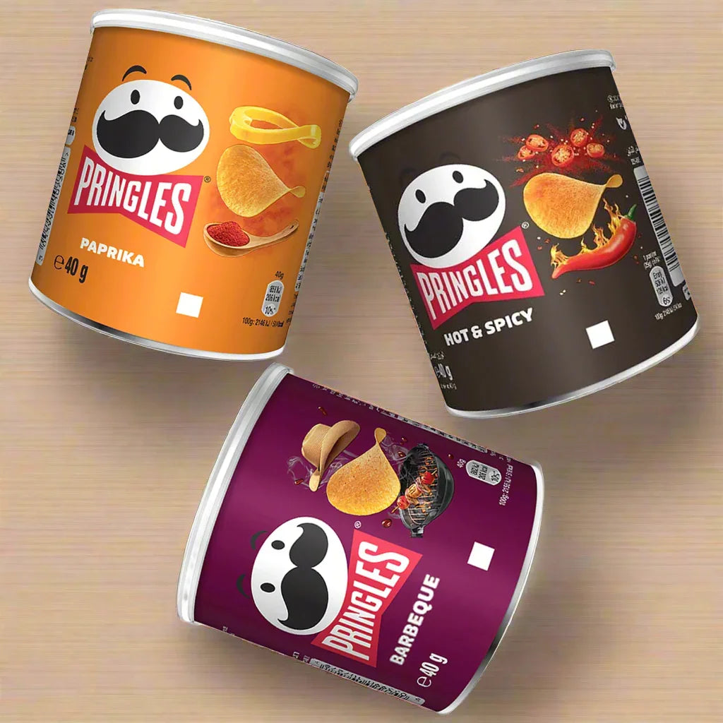 Pringles Paprika + Barbeque + Hot & Spicy - 40g × 3Pcs (Offer)