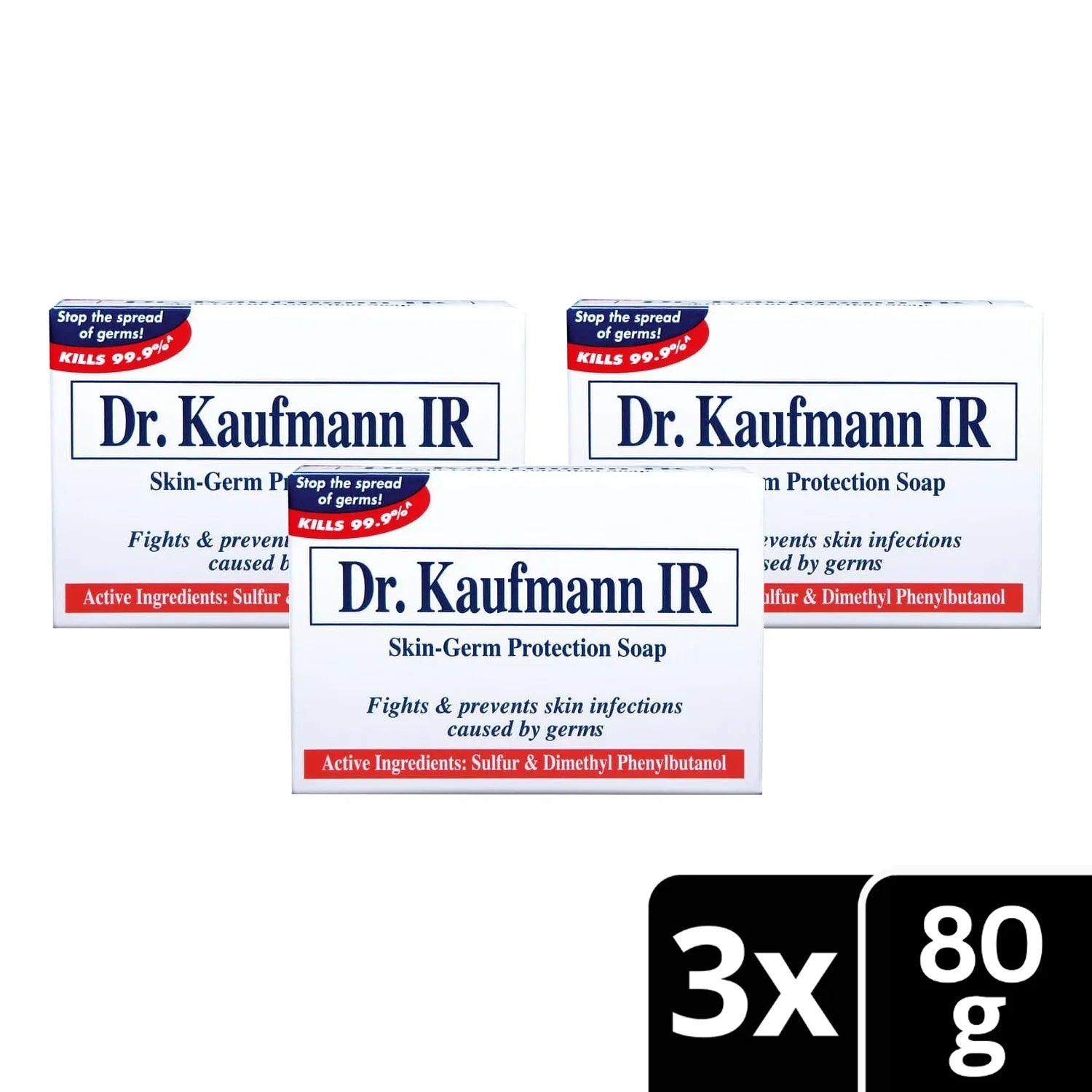 Dr. Kaufmann IR Skin-Germ Protection Sulfur Soap - 80g × 3 Pcs – Pinoyhyper