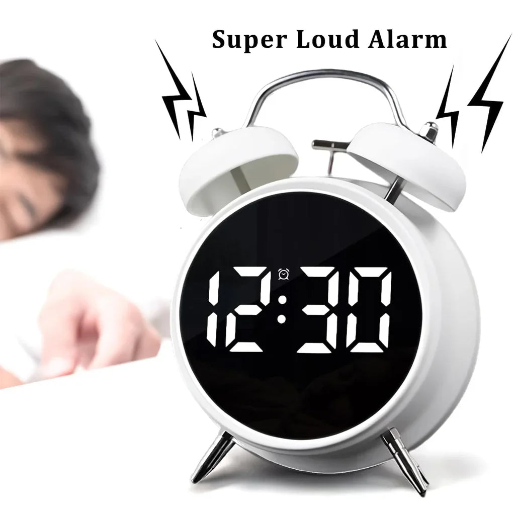ساعة المنبه ذات الجرس المزدوج HL-8896-1 بشاشة عرض LED من HL-8896-1