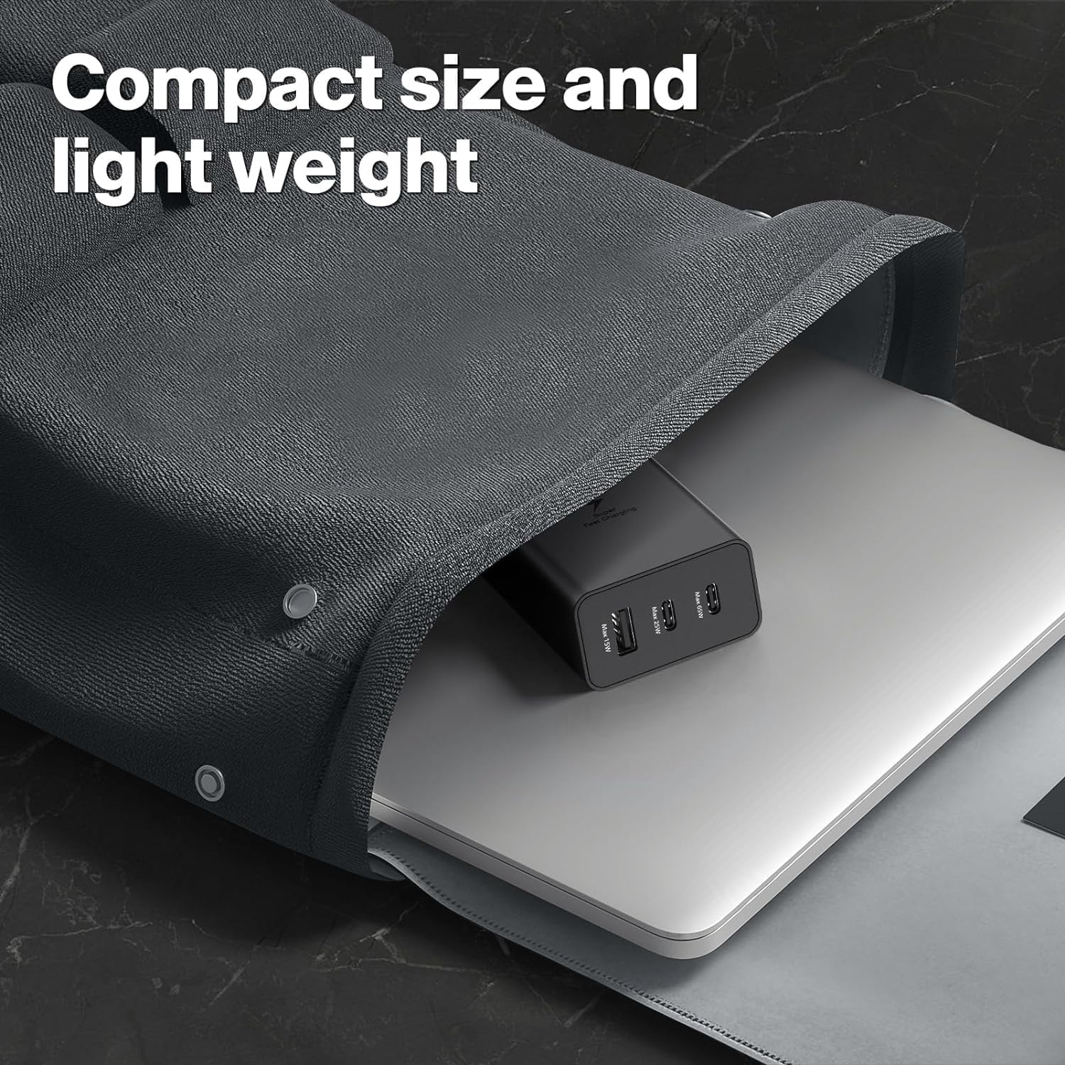 Trio Port 65W Fast Charging PD Power Adapter