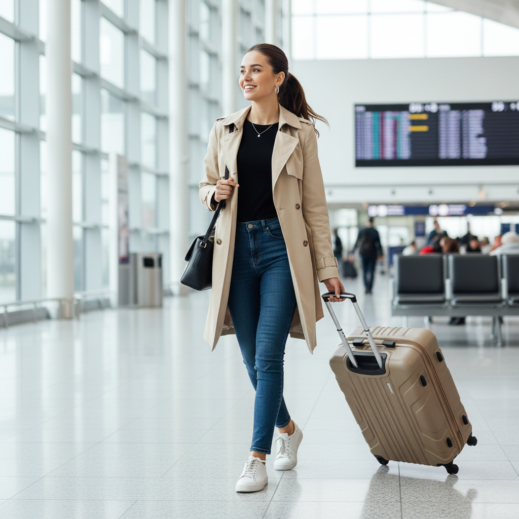 Horizon Luggage Bag 20 Inch Cabin Size Luggage Trolly - Rose Gold