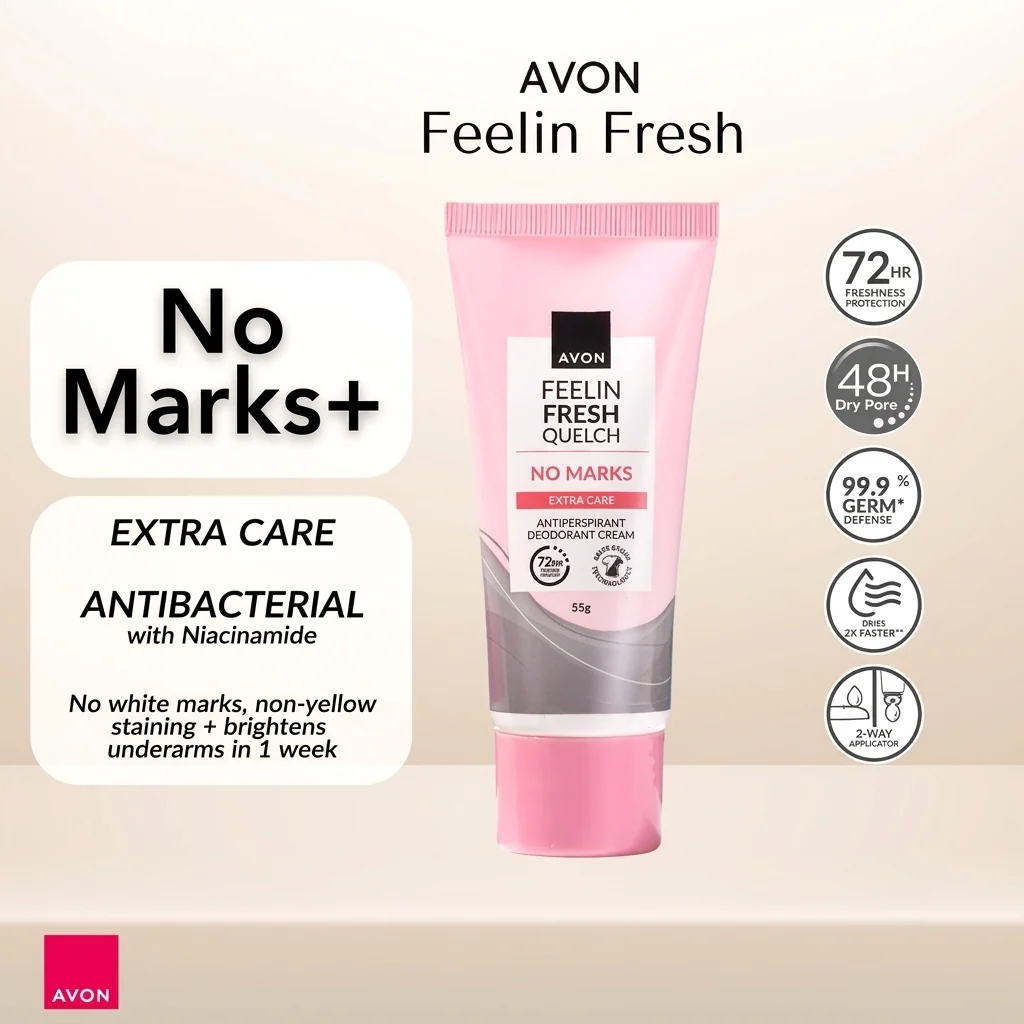 Avon Feelin Fresh No Marks Anti-Perspirant Deodorant Cream - 50g