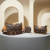Korean Fashion Two Crossbody Bags With Purse 3 Pcs Set - RD261#