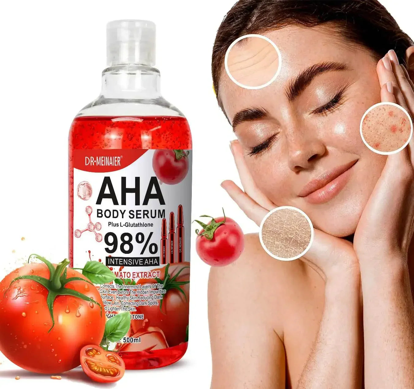 دكتور ميناير 98% سيروم مكثف للجسم بخلاصة الطماطم AHA 98% - 500 مل