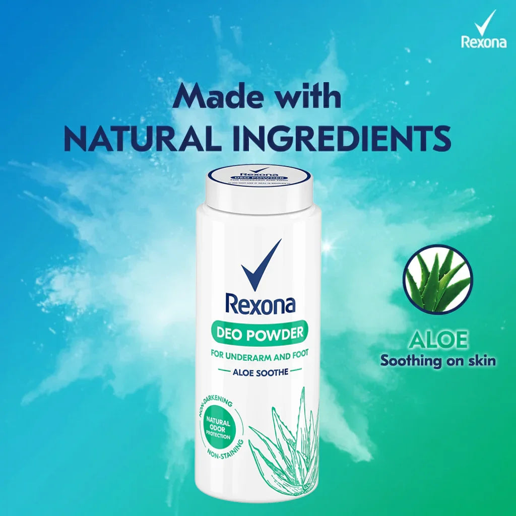 Rexona Aloe Soothe Deo Powder For Underarm & Foot - 80g