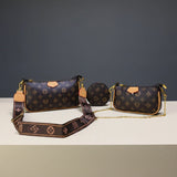 Korean Fashion Two Crossbody Bags With Purse 3 Pcs Set - RD261#