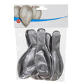 Birthday Party Decoration Balloons Metallic Silver - 10 Pcs