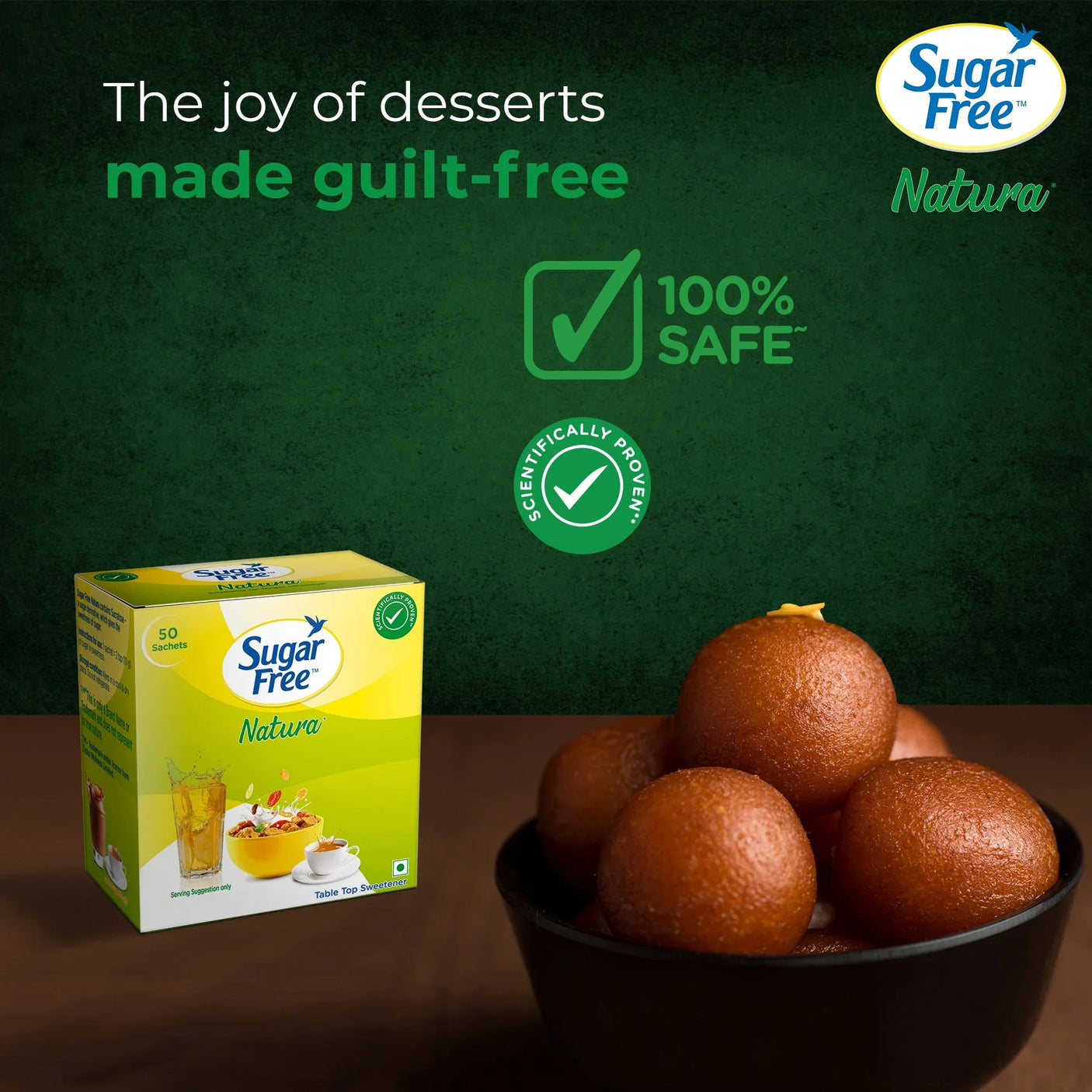 Sugar Free Natura Zero Calorie Sugar Substitute - 37.5g (50 Sachets)