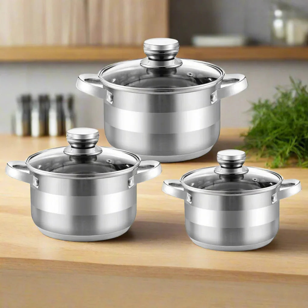 Haus Roland Stainless Steel Cookware 6 Pcs Set HR131-2