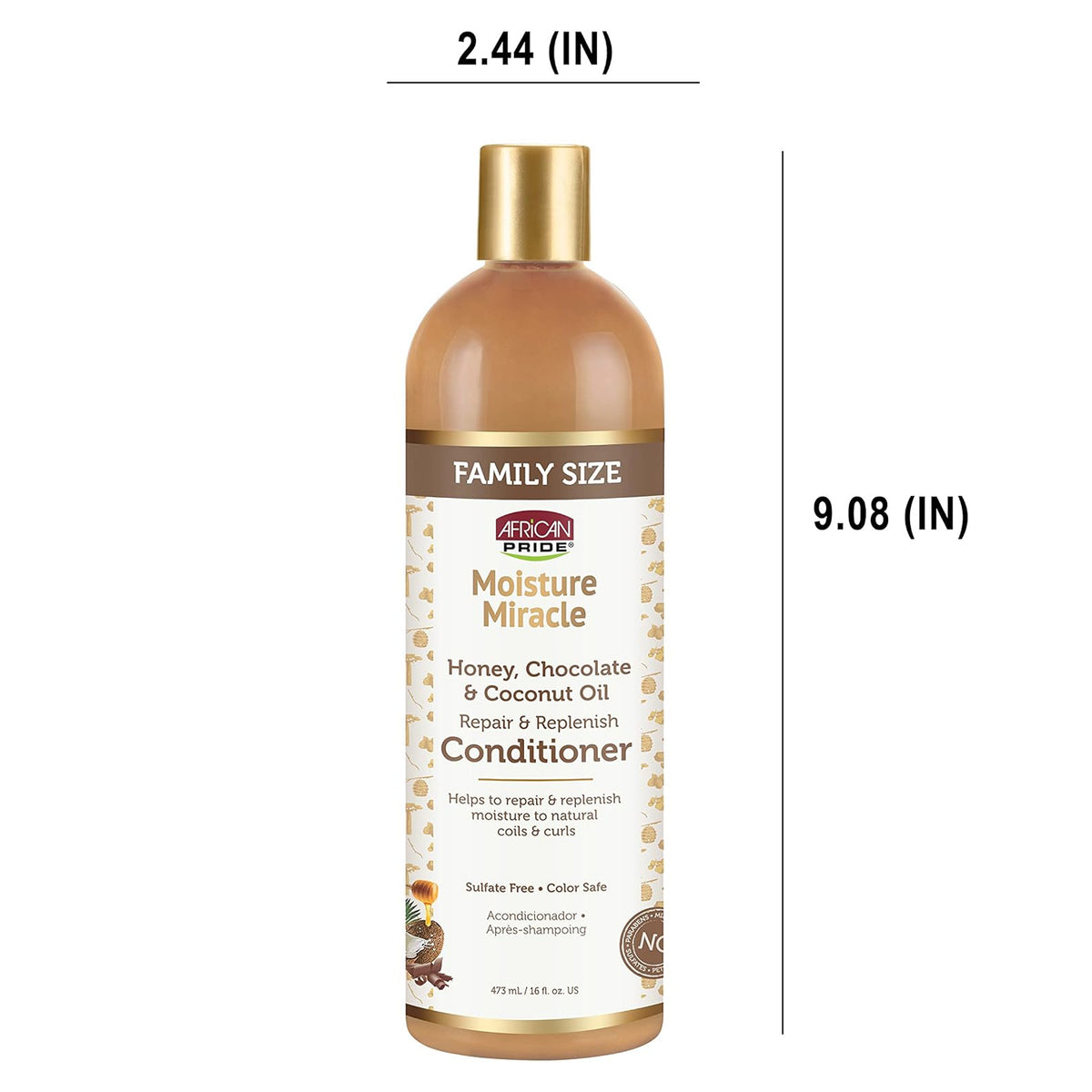 African Pride Moisture Miracle Honey Chocolate & Coconut Oil Conditioner - 473ml