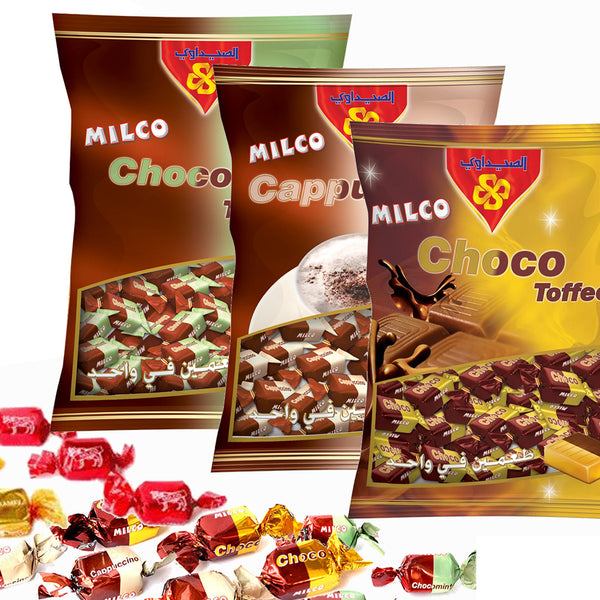 Al-Seedawi Toffee Milco Choco+ Cappuccino+Chocomint Chocolate - 3 × 400g