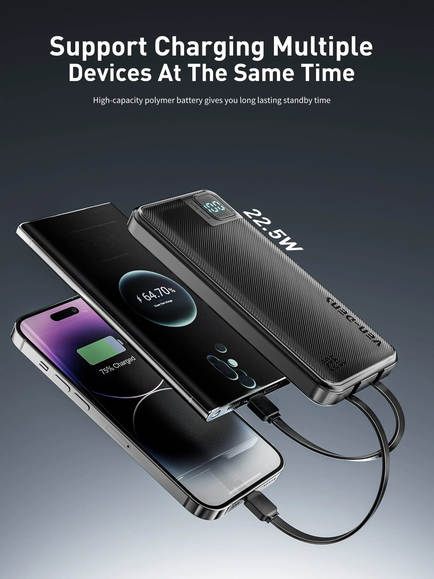 VEN-DENS 22.5W Power Bank 10000mAh VD-PB060