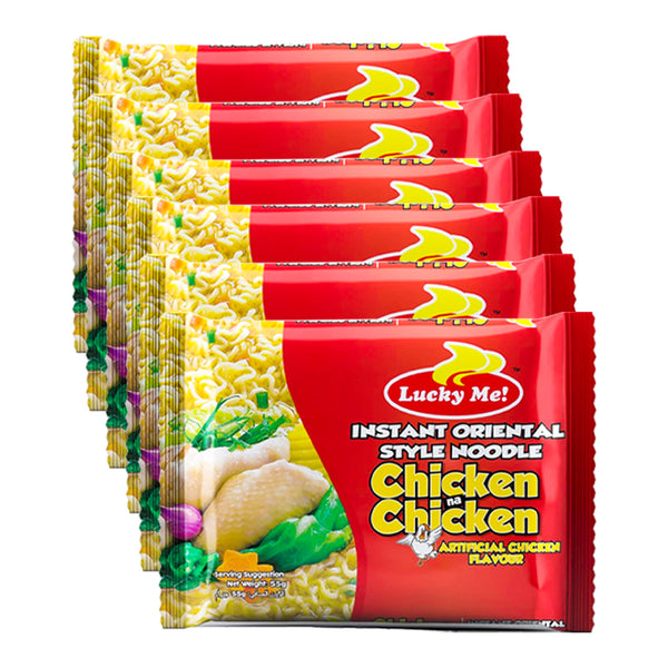 Lucky Me Instant Noodles Chicken Flavour 55g Pack of 6