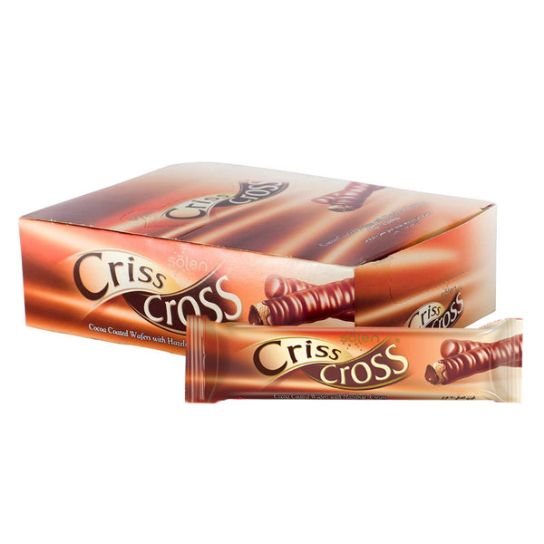 Solen Criss Cross Cocoa Coated Wafer With Hazelnut Cream - 15g x 24Pcs