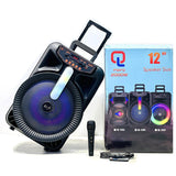 QL 2000W Stereo Wireless Portable Speaker 12" With Mic QL-1204