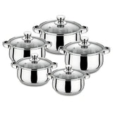 Stainless Steel Ware Stock Soup Pot 10 Pcs Set
