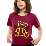 Fashion Teddy Bear Print Women's T-Shirt #1028