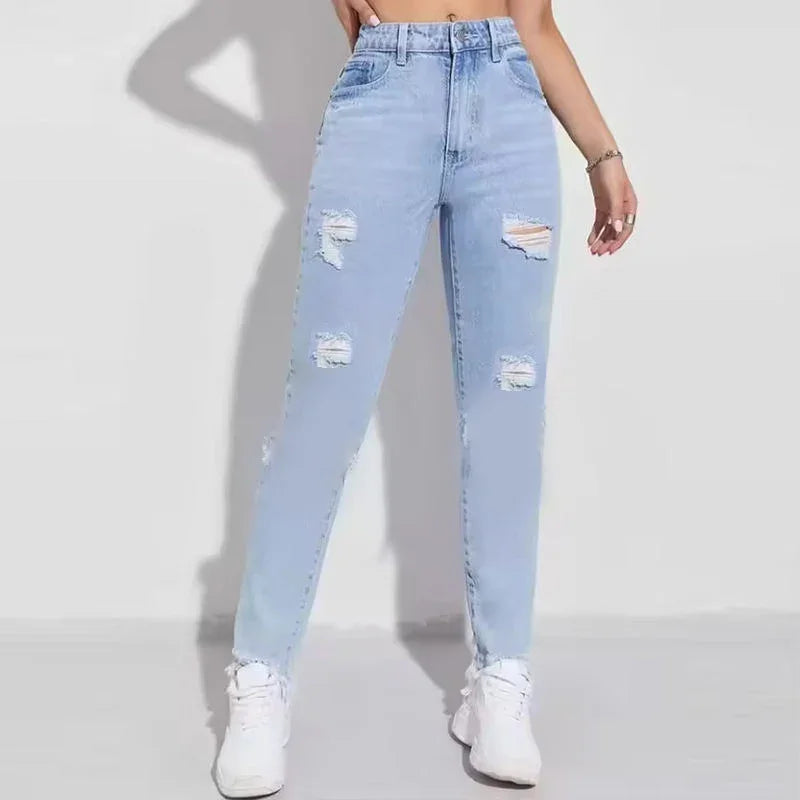 بنطلون جينز نسائي أنيق كاجوال QST-22531