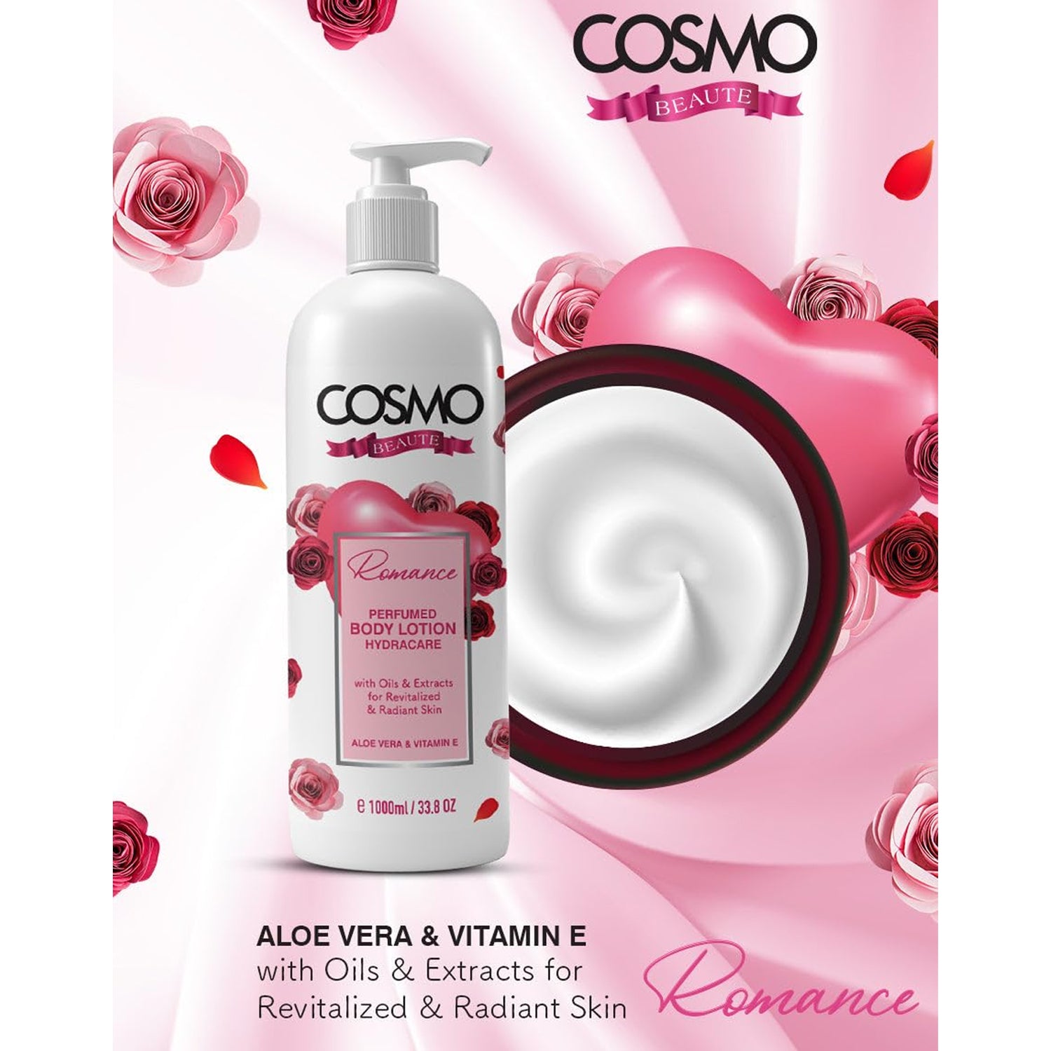Cosmo Romance Perfumed Hydracare Body Lotion - 1000ml