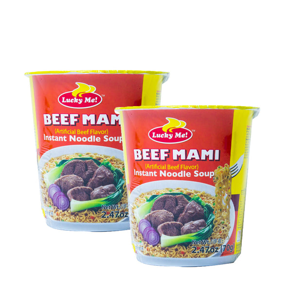 Lucky Me Beef Mami Cup Noodles 70gm (1+1) Offer