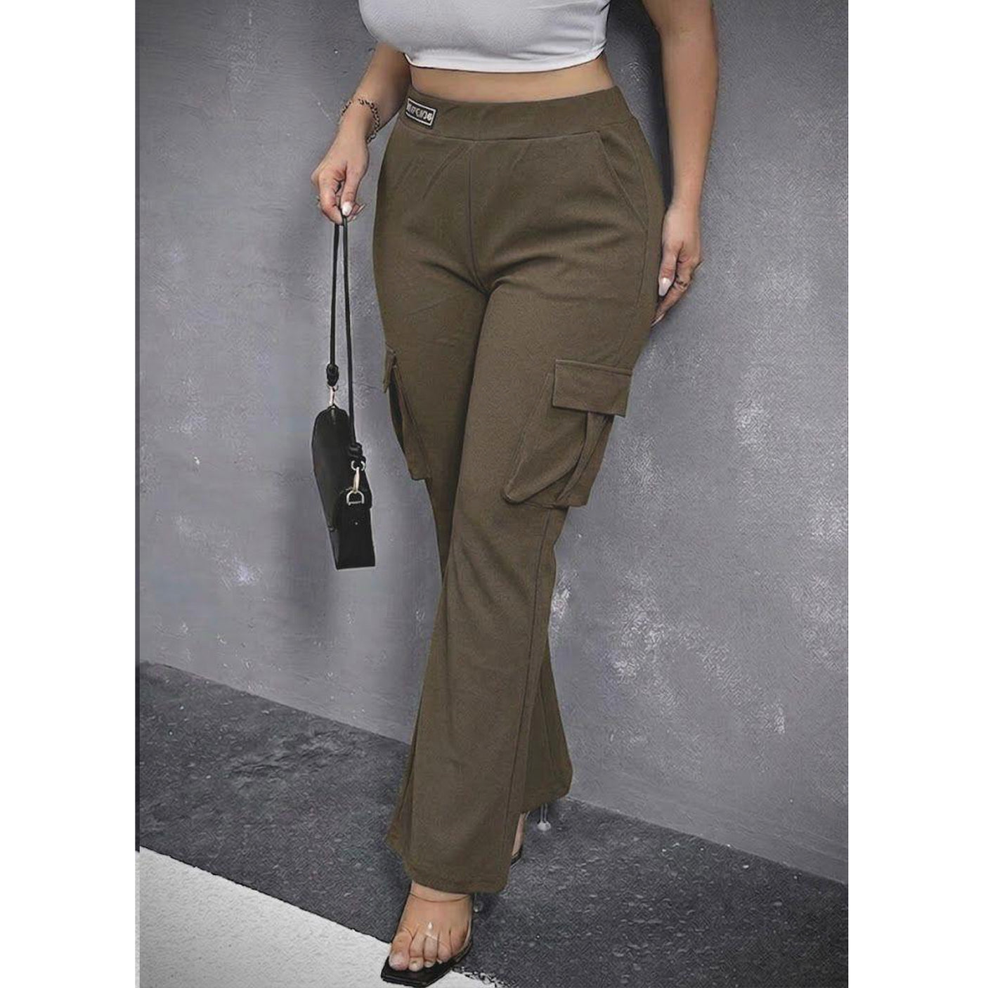 Women's Regular Fit Cargo Pant HY-6-35#