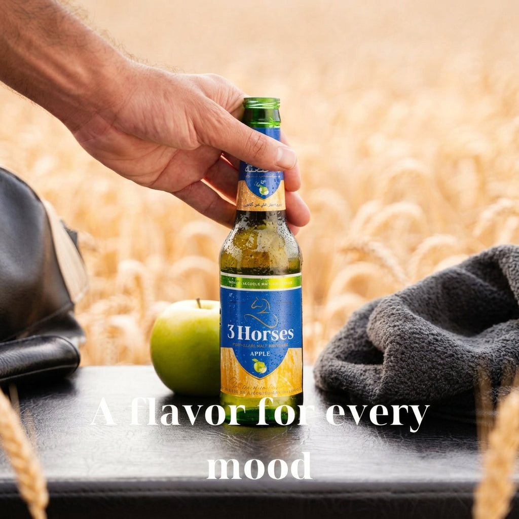 Three Horses First Class Malt Beverage Apple - 330ml