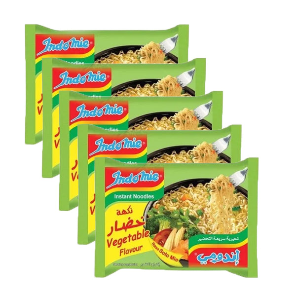 Indomie Instant Noodles Vegetable Flavor 5Pcs x 75g