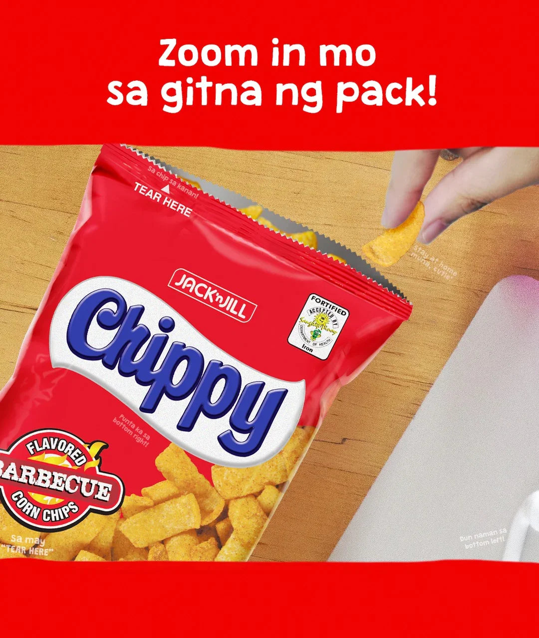 Jack 'n Jill Chippy BBQ Corn Chips 110g