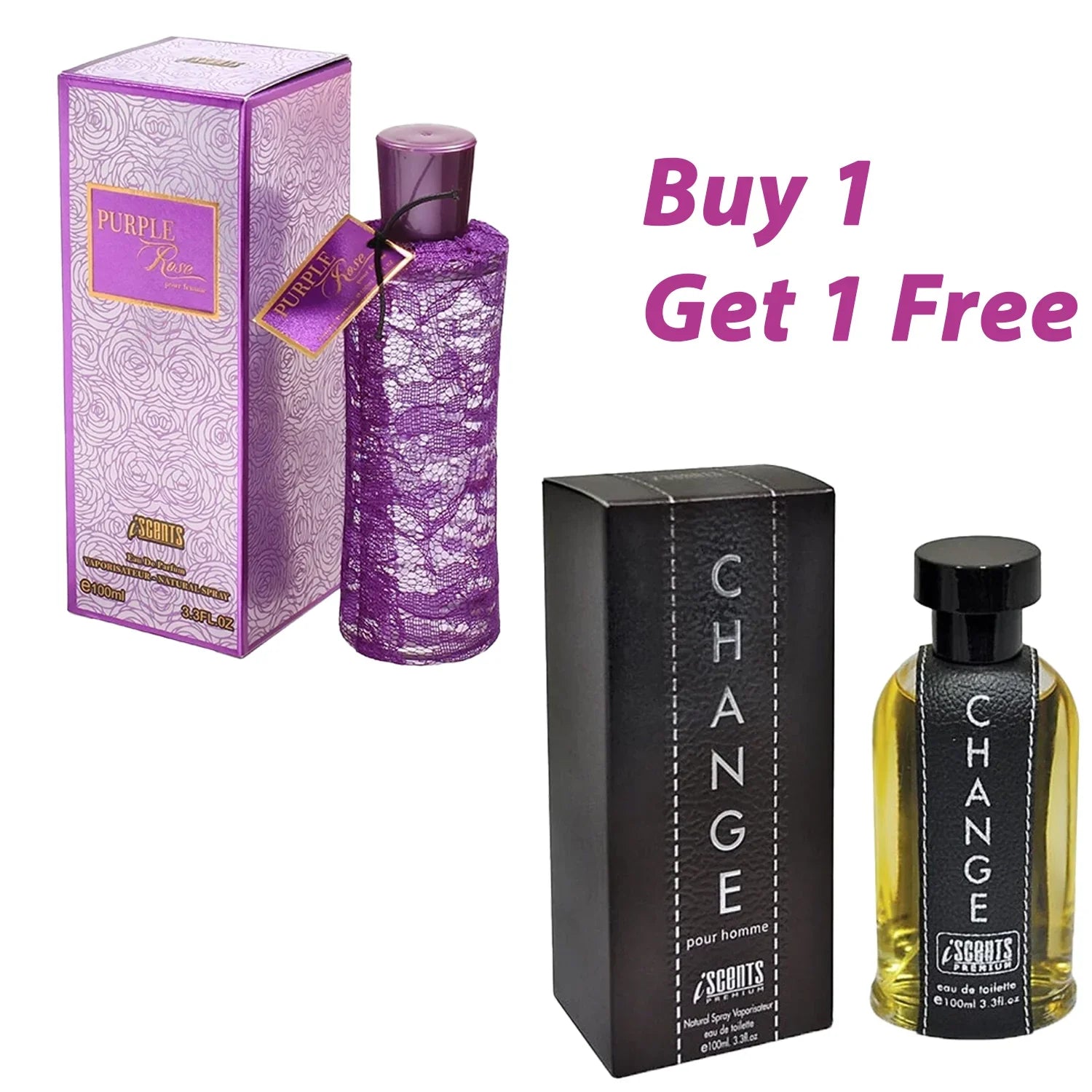 Purple Rose + Change Men And Women Perfumes 1+1 PR-73