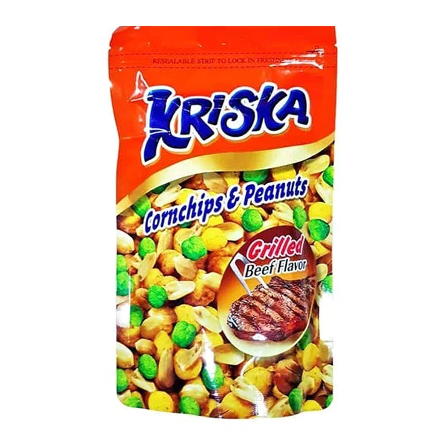 Kriska Cornchips & Peanuts Grilled Beef Flavor - 150g