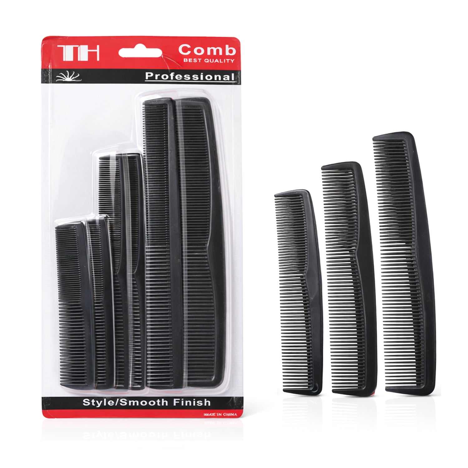 Professional Style & Smooth Hair Comb - 6 Pcs Set