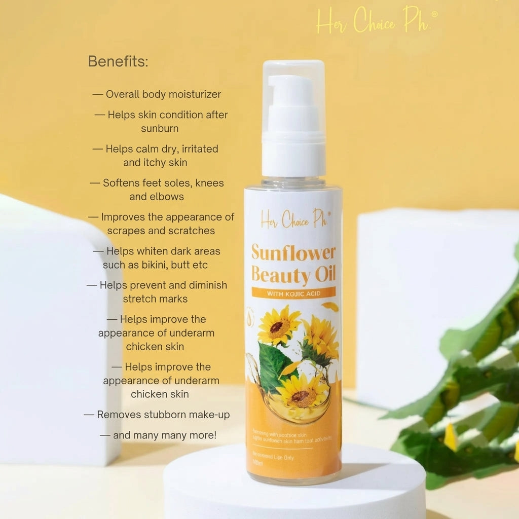 Her Choice PH Sunflower Beauty Oil with Kojic Acid - 100ml