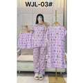 Women's Korean Fashion Pajamas 4 Pcs Set WJL-03#
