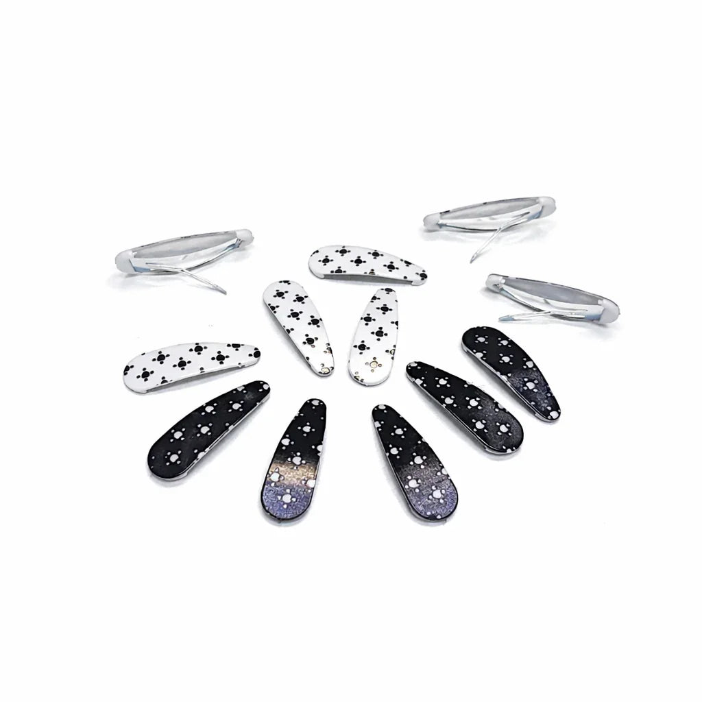 مشابك شعر تيك تاك كوري التصميم - 12 قطعة