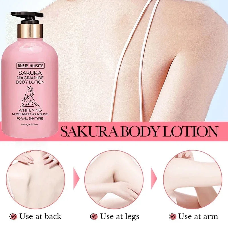 HUISITE Sakura Niacinamide Body Lotion - 500ml