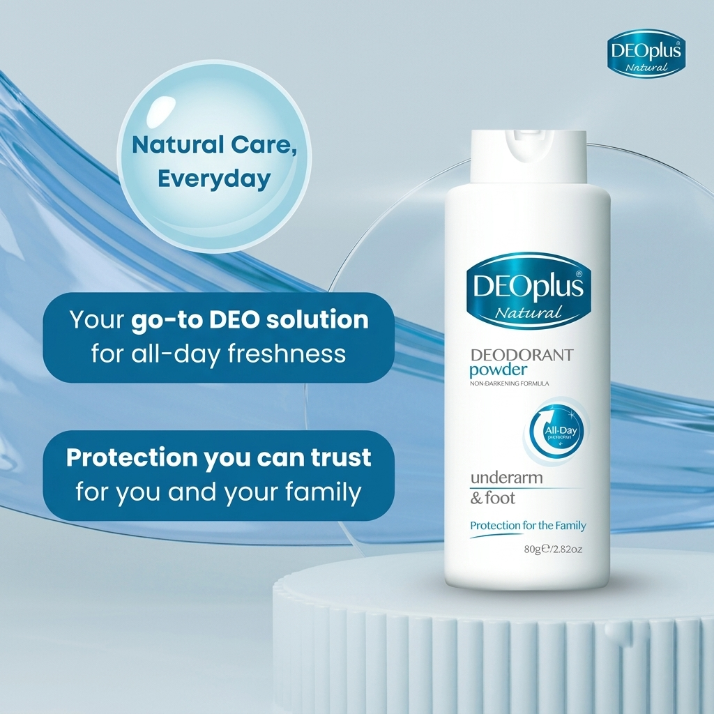Deoplus Natural Tri-Active System Deodorant Powder - 80g