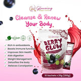 Glowming Berry Glow Acai Berry Powder Drink Mix - 10 Sachets × 20g (Original)
